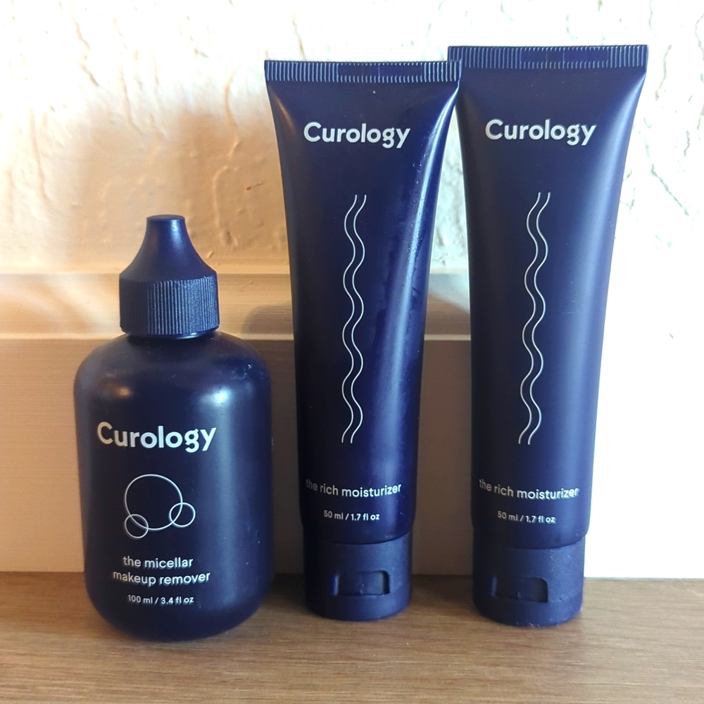 Curology moisturizer and micellar makeup remover
